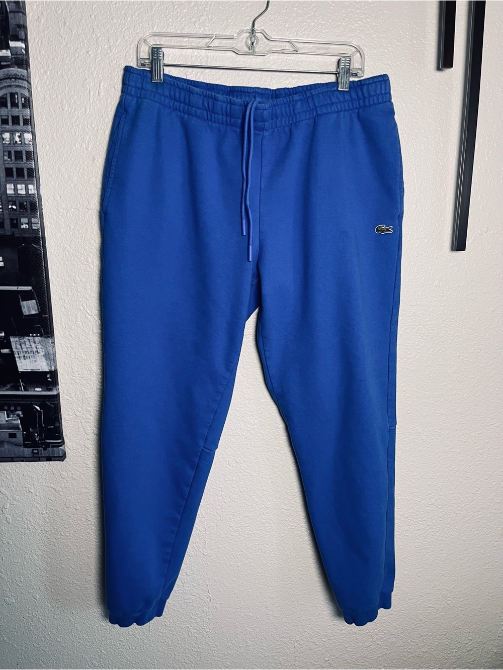 Lacoste Men's Bright Blue Elastic Waist Joggers
